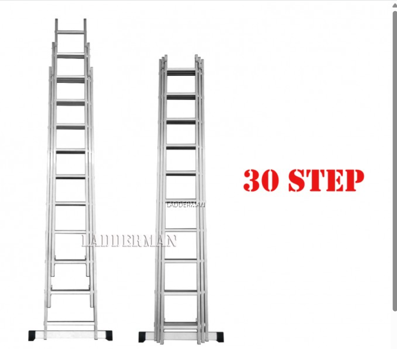 30 STEPS ALUMINIUM TRIPLE EXTENSION LADDER