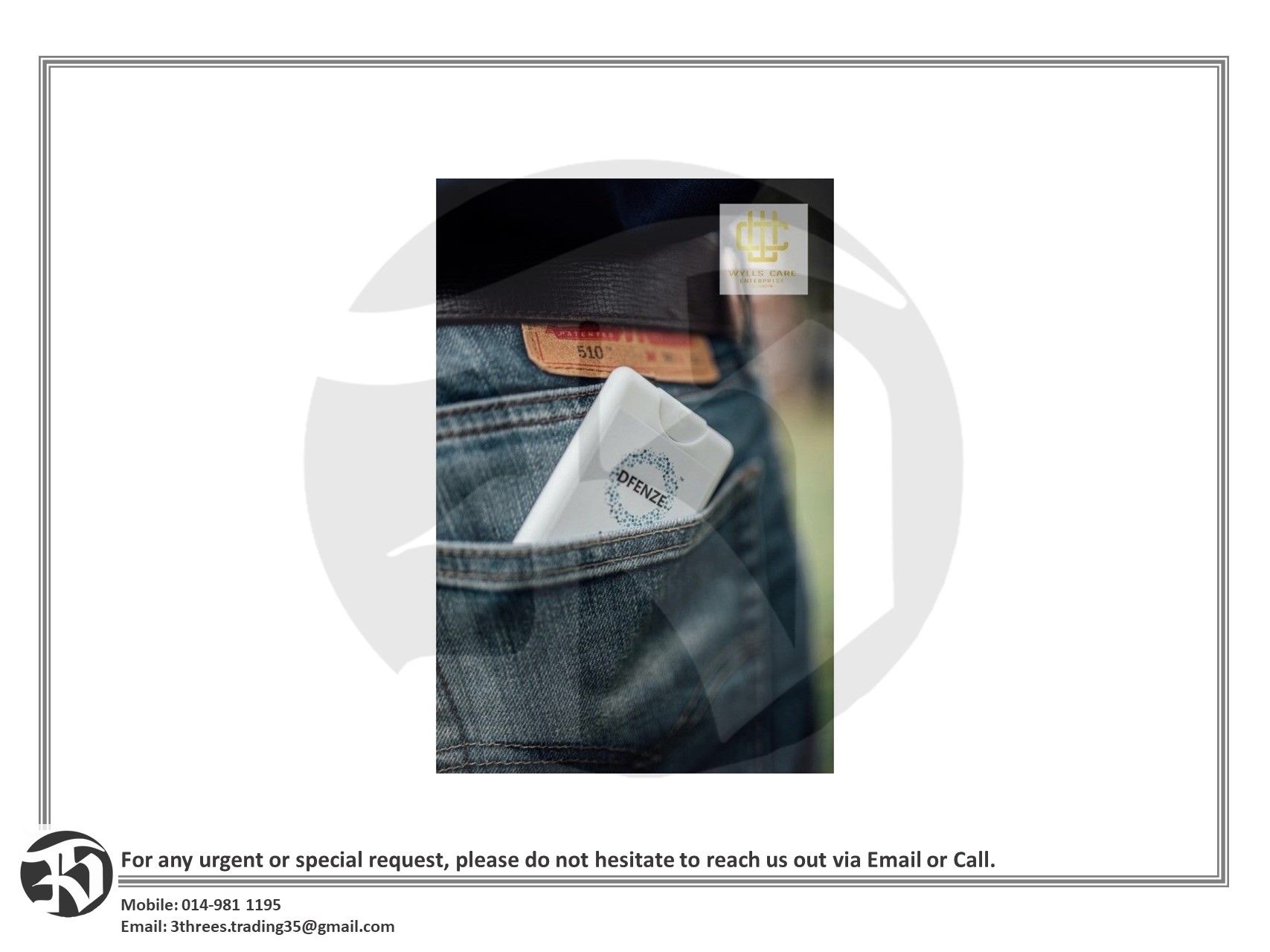 Dfenze Pocket Sanitizer Set 20ml