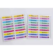 Sticker Nama Pensel Custom