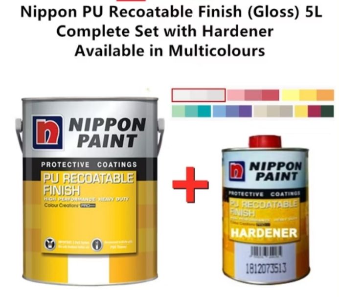 NIPPON PU RECOATABLE FINISH GLOSS - 5 LITER - KLANG VALLEY ONLY
