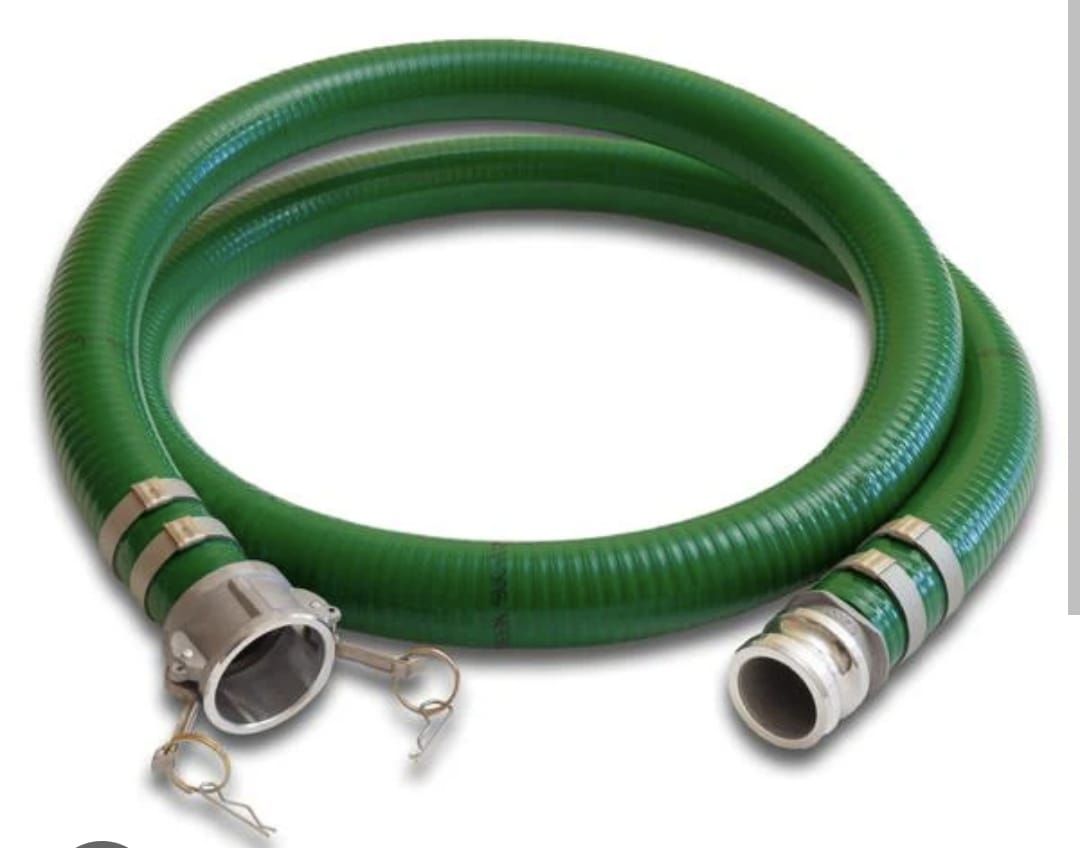 SPRING HOSE COMES WITH BOTH END TIGHTEN WITH DOUBLE BOLT CLAMPS WITH CAMLOCK COUPLING STAINLESS STEEL SS316 TYPE 'C & TYPE 'E / SIZE: 3"