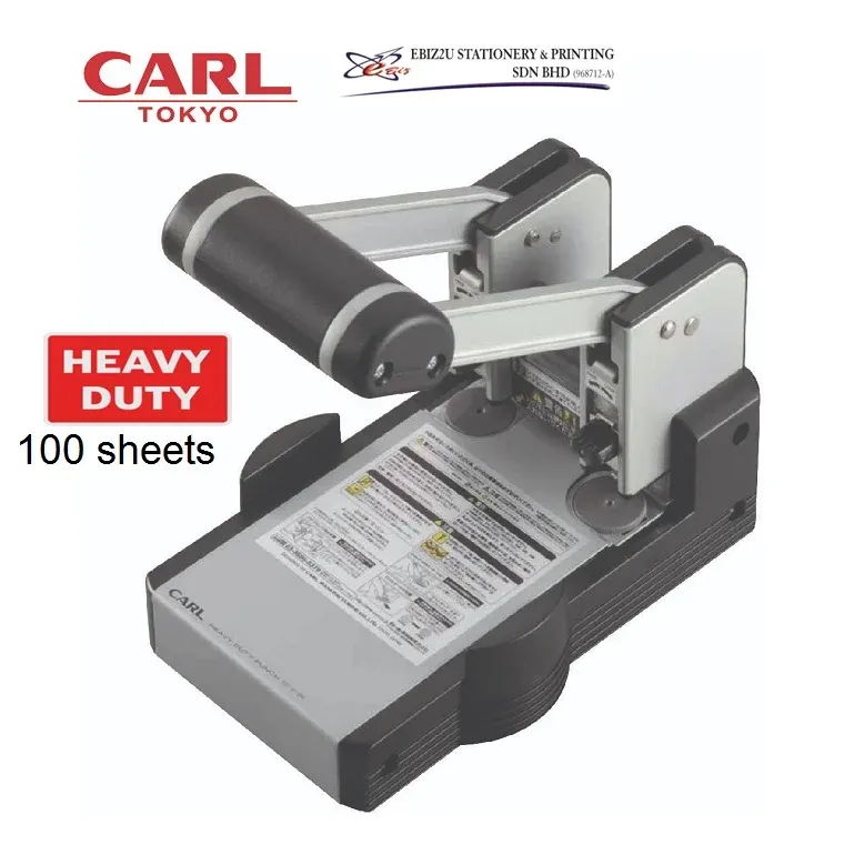 Carl HD-410N 2-Hole Heavy Duty Puncher Grey_black, Stationery,Office Automation, penumbuk, puncher paper, 2 Hole Puncher, heavy duty puncher