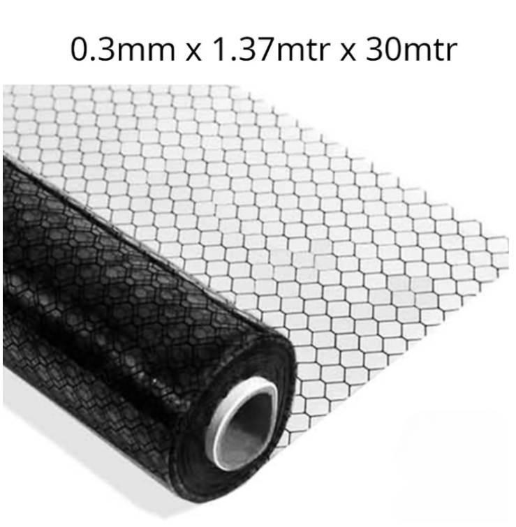 ESD HONEYCOMB CURTAIN FIRE RETARDANT ANTI-STATIC PVC CURTAIN SHEET FILM STRIP CLEANROOM PARTITION (0.3MM X 1.37M X 30M)