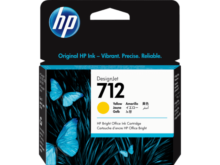HP 712 29-ml Yellow DesignJet Ink Cartridge - 3ED69A