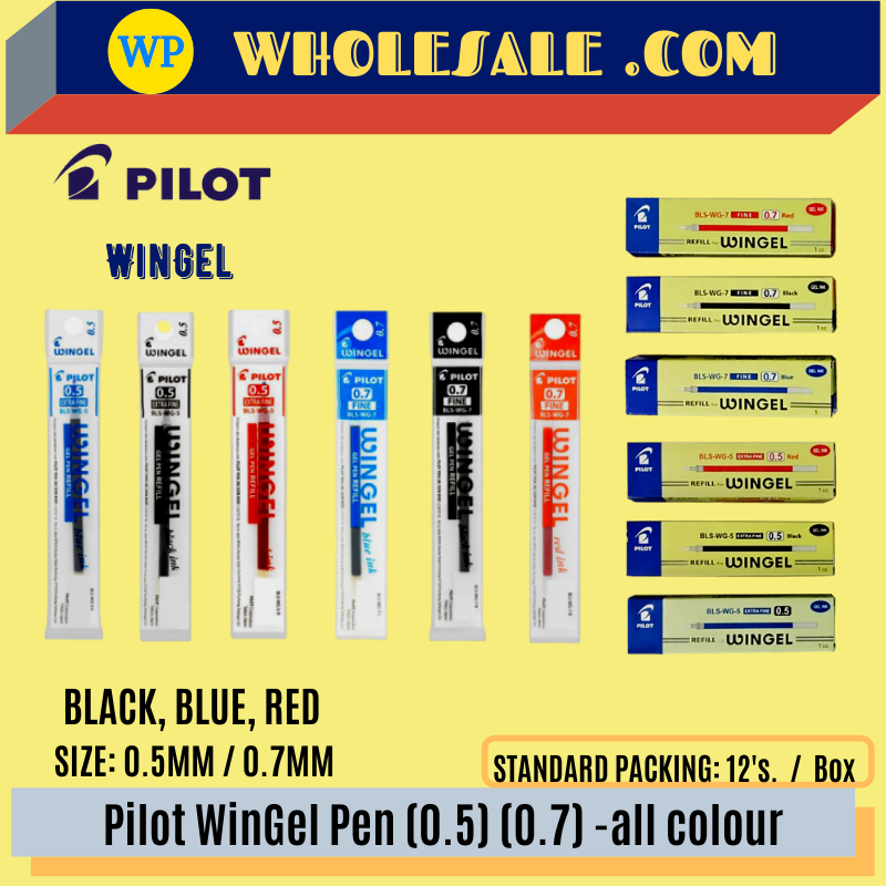 PILOT WINGEL 0.5 GEL PEN REFILL -ALL COLOUR / Pilot / Gel Pen / Pen Refill / Pilot Pen Refill / Pilot Wingel / 0.5mm / Pilot Wingel Gel Pen Refill 0.5mm #bLack #blue #red