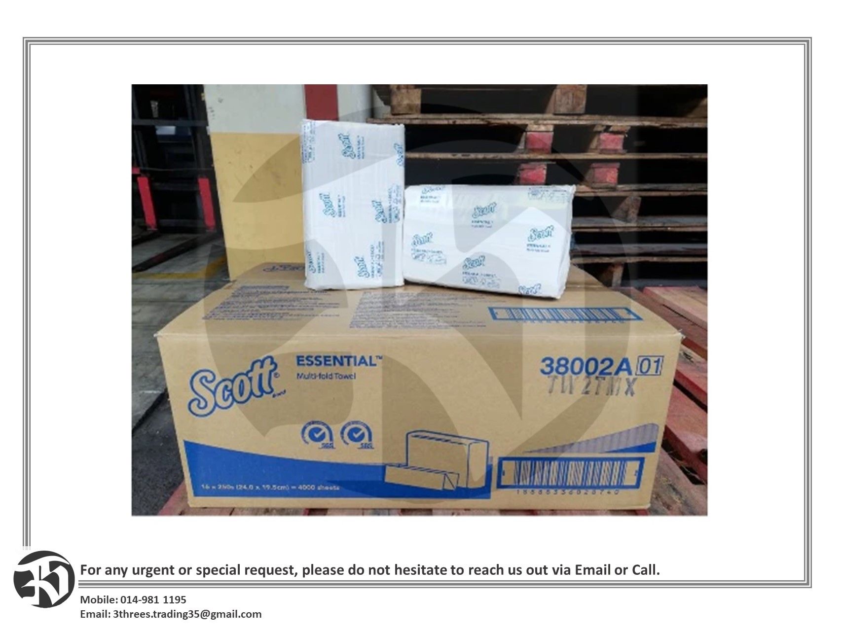 SCOTT® Essential Multi-Fold Hand Towel 38002 (16 pkts x 250s)