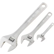 4"/8"/12"CHROME FINISH ADJUSTABLEWRENCH SET