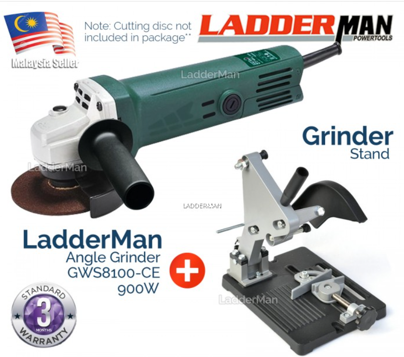COMBO SET LADDERMAN GWS 8100-CE ANGLE GRINDER WITH ANGLE GRINDER STAND