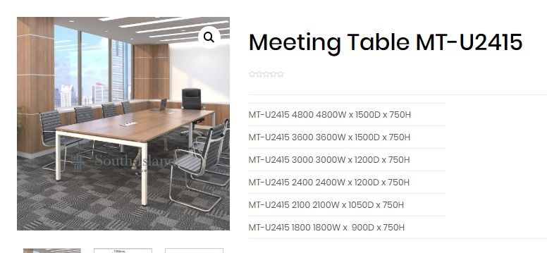 URC 1800- RECTANGULAR TABLE U LEG