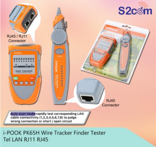 I-POOK PK65H Wire Tracker Finder Tester Tel LAN RJ11 RJ45