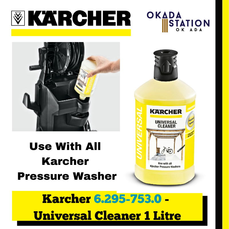 Karcher 6.295-753.0 - Universal Cleaner 1 Litre (Use With All Karcher Pressure Washer) / Detergent for Pressure Washer / 1L Detergent / Cleaning Detergent / Cleaner