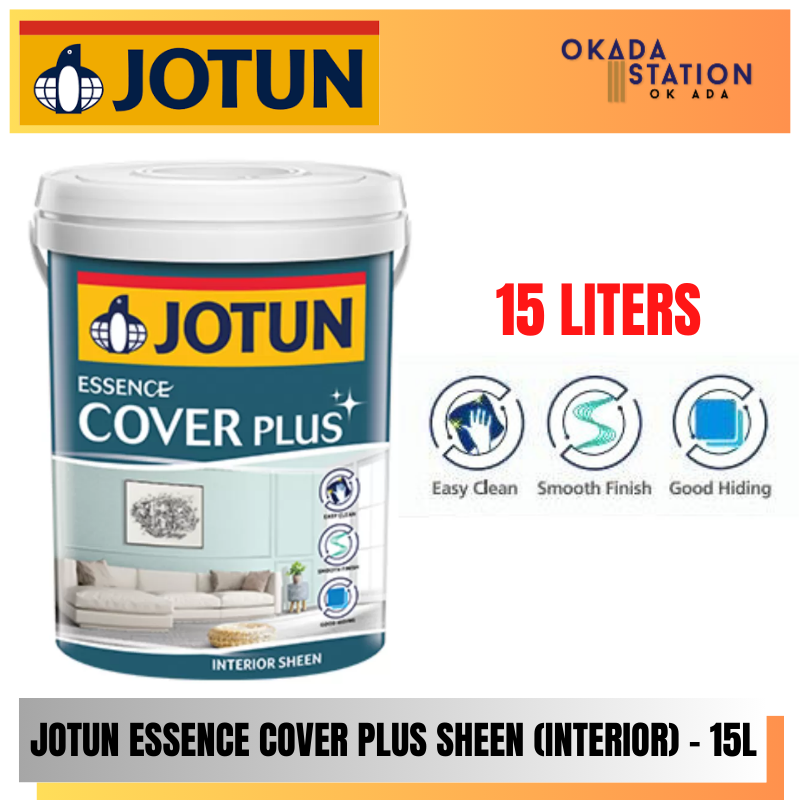 Jotun Paint / 15L / 15 LITER / Interior Paint / Essence Cover Plus Sheen / Waterbased Paint / Cat Dalaman / Cat Air / Cat