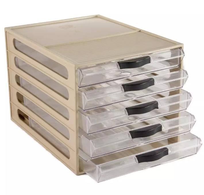 Drawer 5 Tier Office Drawer Multipurpose Documents Stationery Organizer A4 Size
