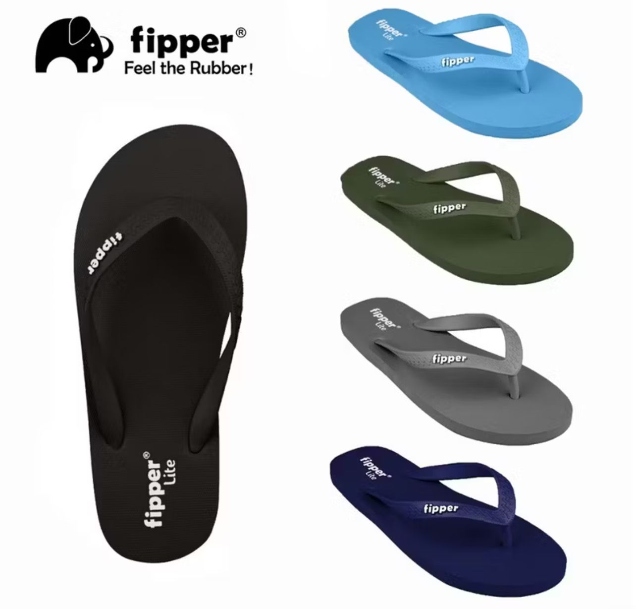 Felipper Fipper Slipper Basic Lite Comfort Unisex Adult Casual Selipar Getah Fipper Lelaki Perempuan