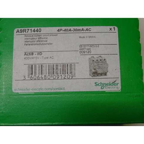 SCHNEIDER IID 4P 40A 30MA AC-TYPE (A9R71440)