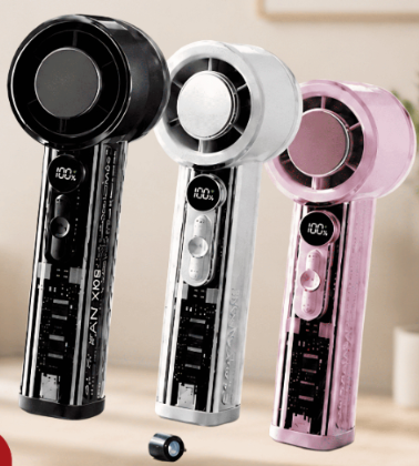OPUS LIVING HANDHELD FAN ICE COOLING FAN HIGH SPEED KIPAS TANGAN l KIPAS l 迷你强风扇-BLACK
