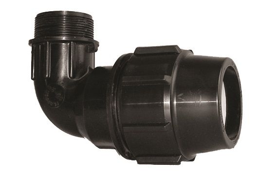 OEM *HDPE Poly Fitting Poly Pipe Connector - Male Elbow 25mm x 1"