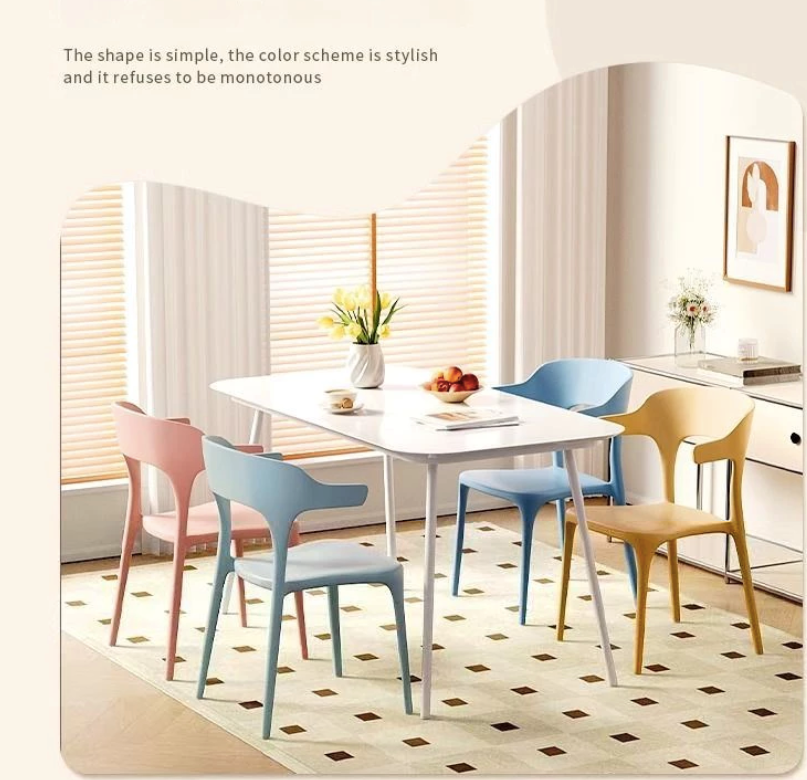 Plastic Chair Dining Chair With PP Material Modern Style Elegant Chair Kerusi Pejabat Eames Chair Kerusi Makan