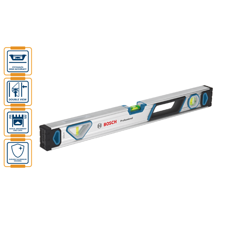 BOSCH OPTICAL LEVEL : 3 VIAL 60CM & 120CM - (1600A016BP/1600A016BR)