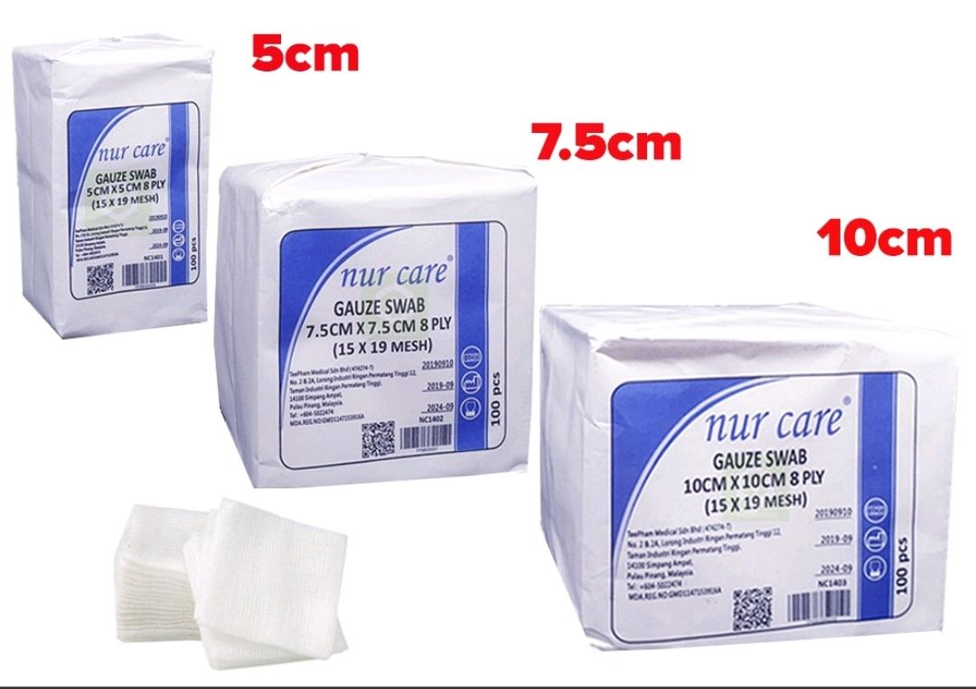 Dressing sederhana (Gauze swab 7.5cm x 7.5cm 8ply 100's