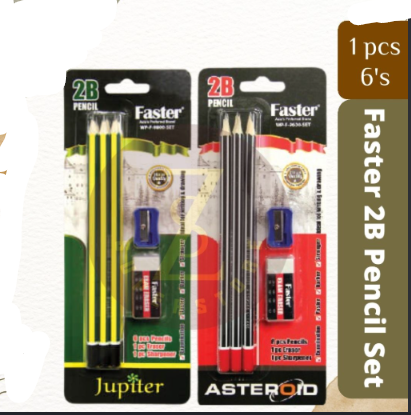 Faster 2B Pencil Set 9600 X6 / 9800 X6 Jupiter 9800 - 12's PI-9800-6-KK