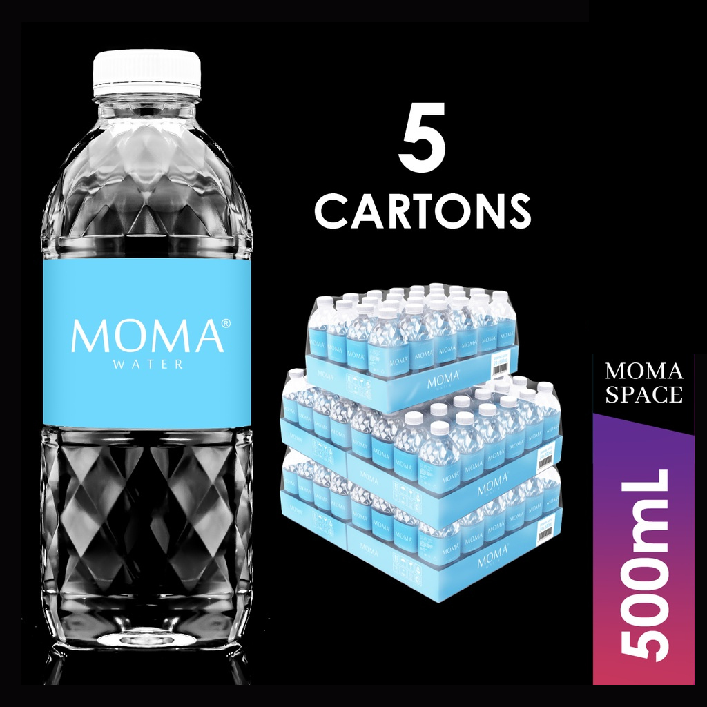 MOMA Water 500ml - Pure Drinking Water (5 cartons x 24 bottles)