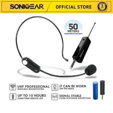 SonicGear WMH 100UL Rechargeable Headset Microphone 10 Hours Battery Life