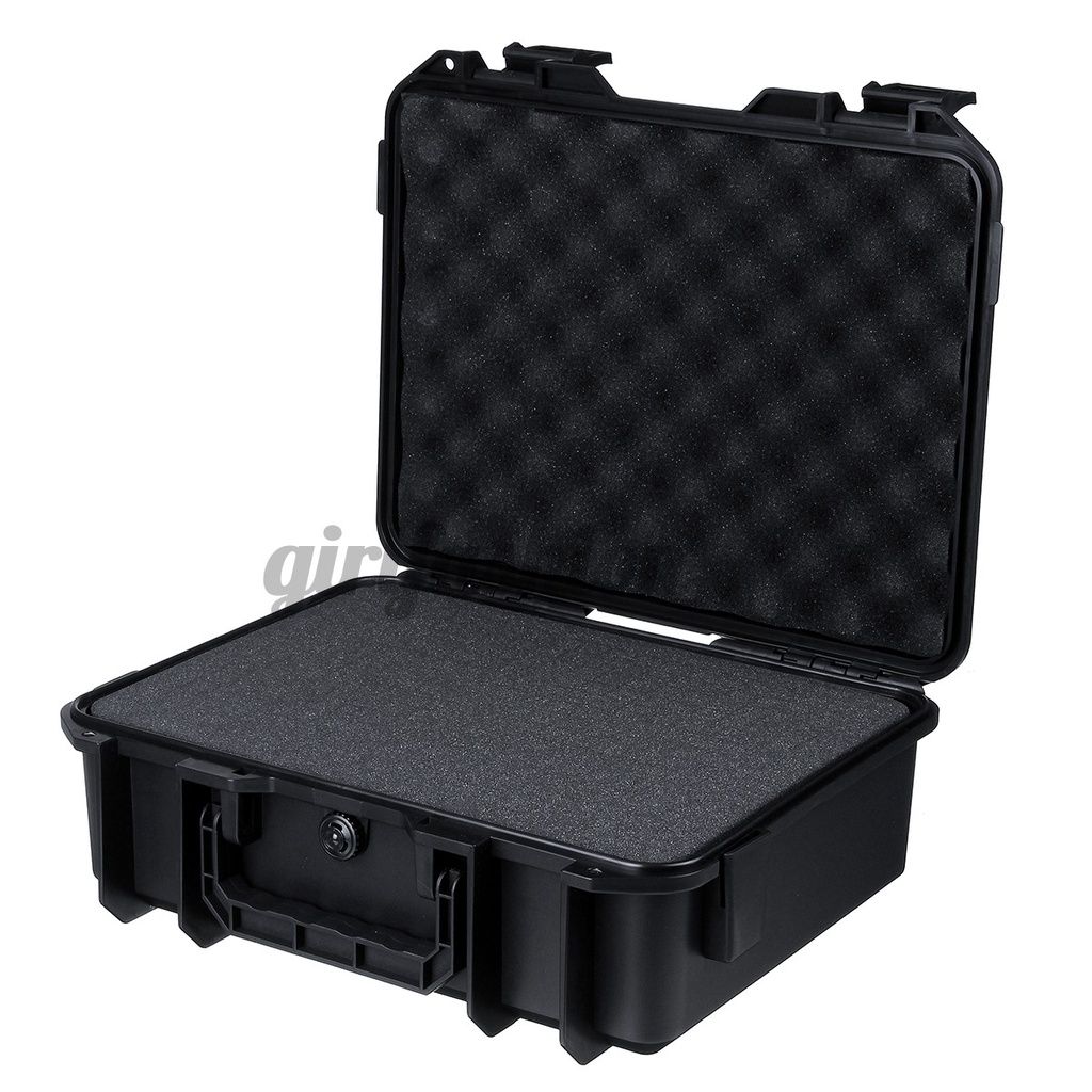 ABS Plastic Protective Carry Case Storage+Free Foam Waterproof Hard Carry Tool Case Bag Storage (Size 280x240x130mm)