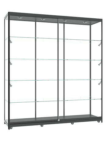 DISPLAY CABINET WITH GLASS & ALUMINIUM FRAME -H 1500mm / DISPLAY RACK / RAK CENDERAHATI