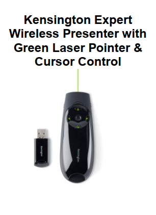 Genuine Malaysia Kensington Warranty - Kensington Expert Wireless Presenter with Green Laser Pointer & Cursor Control K72426AM