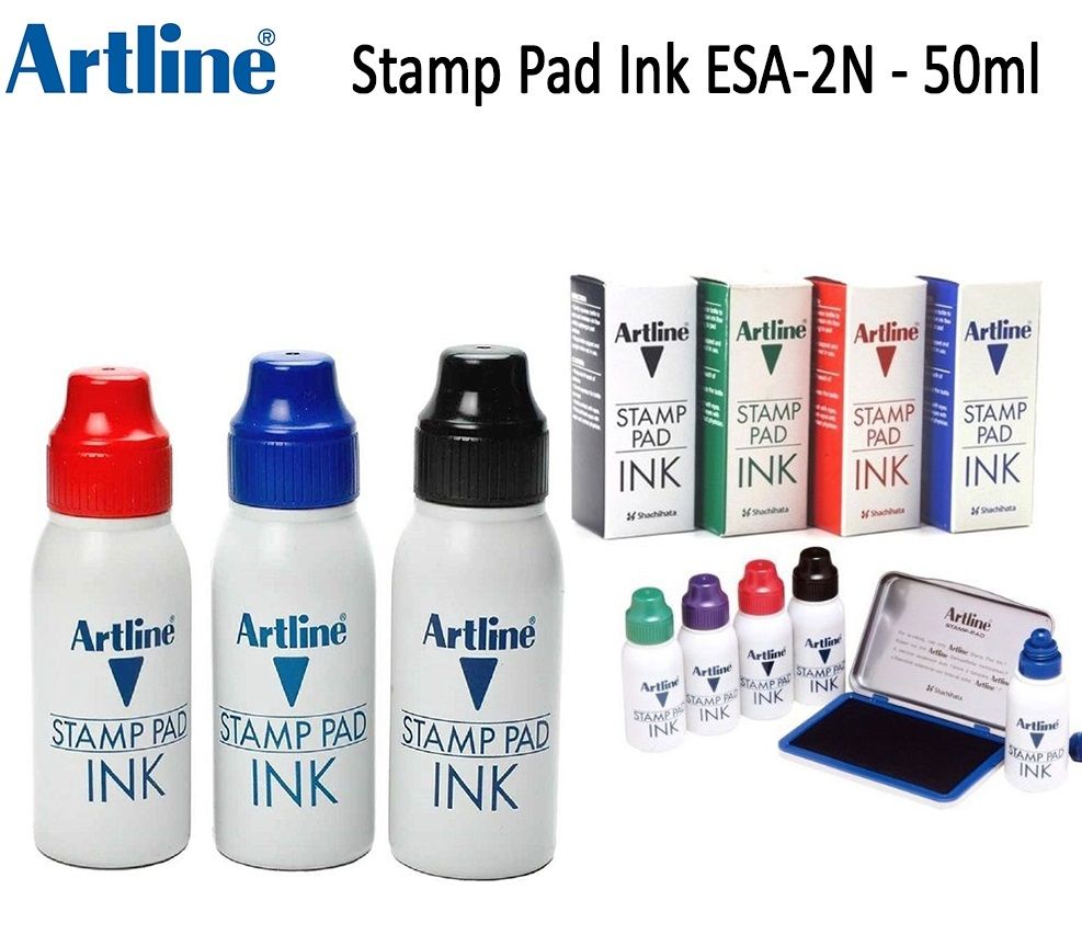 Artline Stamp Pad Ink Refill Black/Blue/Red