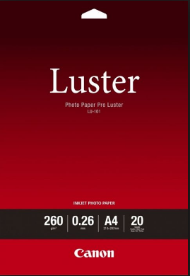 CANON Photo Paper Pro Luster (260g/m虏) LU-101 A4 (20 sheets)