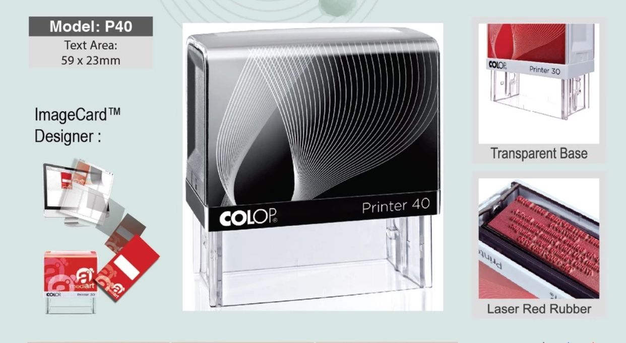 P40- SELF INK RUBBER STAMP ( machine only)