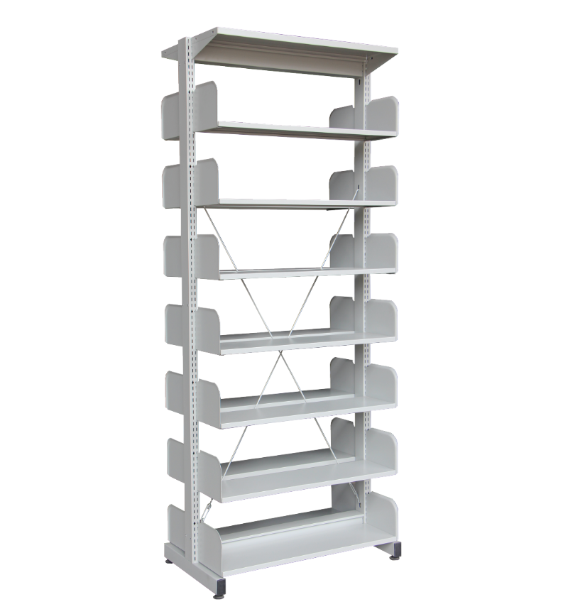 STERLING LIBRARY RACK DOUBLE SIDED WITHOUT SIDE PANEL - 7 LEVEL (S327W)