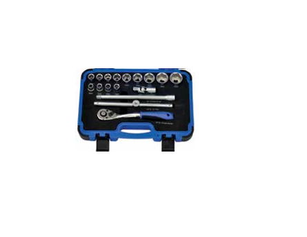 Temo 17Pc 1/2" Dr. Hand Socket Set - Metric