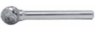 Temo General Series Carbide Burr - 3mm Shank D0303 Double Cut Ball Shape