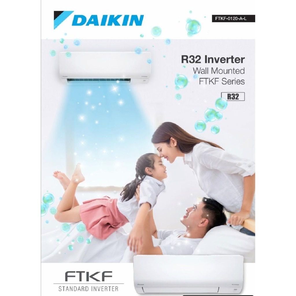 Daikin 1.0HP Inverter Wall Mounted FTKF25A/RKF25A (R32 Gas)
