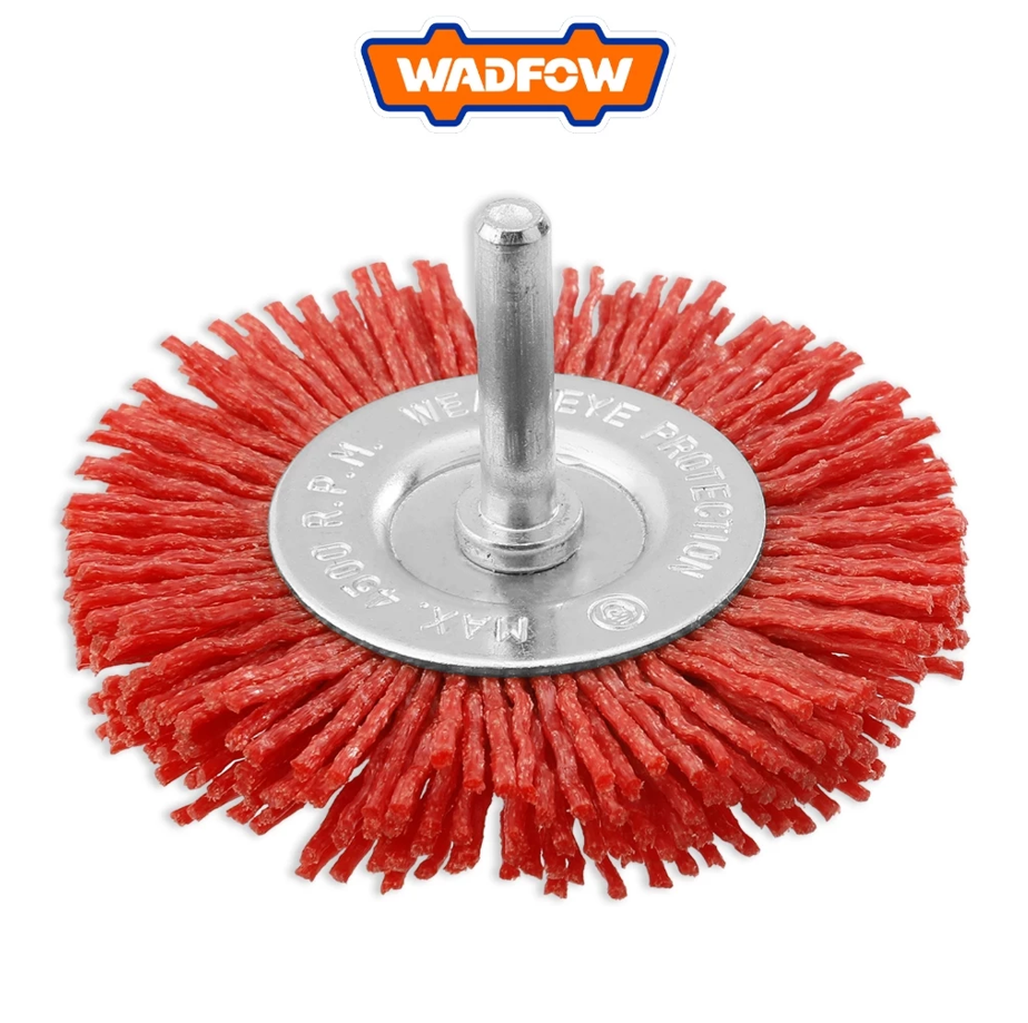 WADFOW NYLON WHEEL BRUSH (75MM/100MM) STEEL & WOOD (WNY2401 / WNY2402)