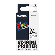 Casio EZ-Label Printer Tape Cartridge Black On White 24mm / Casio / Tape Cartridge / Label Printer Printer Tape Cartridge / Black On White / SIZE 24mm