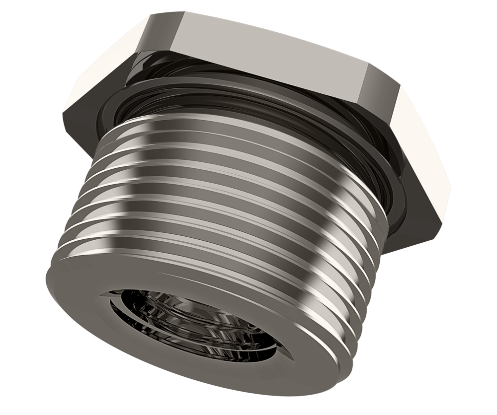 (EX) Brass Nickel Plated Cable Reducer (M25 Male to M16 Female)