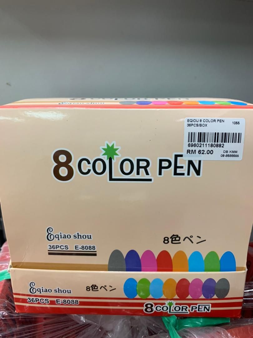 EQIOU SHOU 8 COLOR PEN 36PCS/BOX
