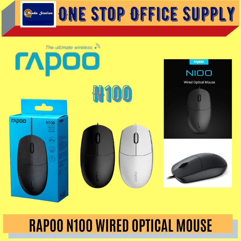 RAPOO N100 WIRED OPTICAL MOUSE /Rapoo /N100 /Mouse /Wired Optical Mouse /Use Mouse