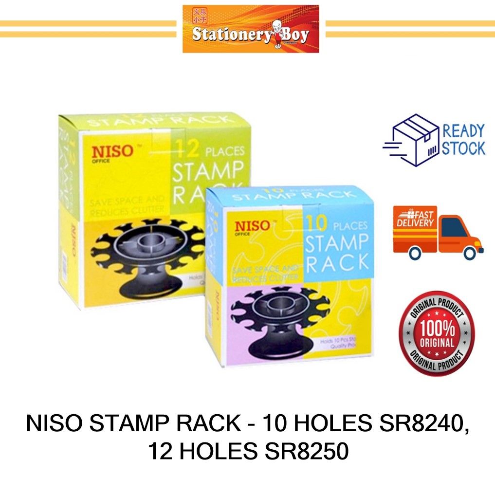 NISO STAMP RACK - 10 HOLES SR8240, 12 HOLES SR8250