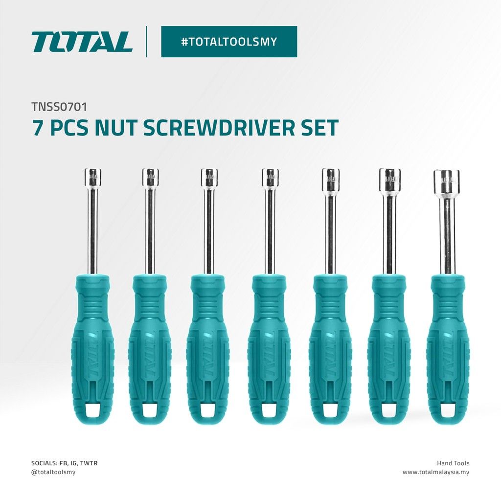 TOTAL NUT SCREWDRIVER SET TNSS0701