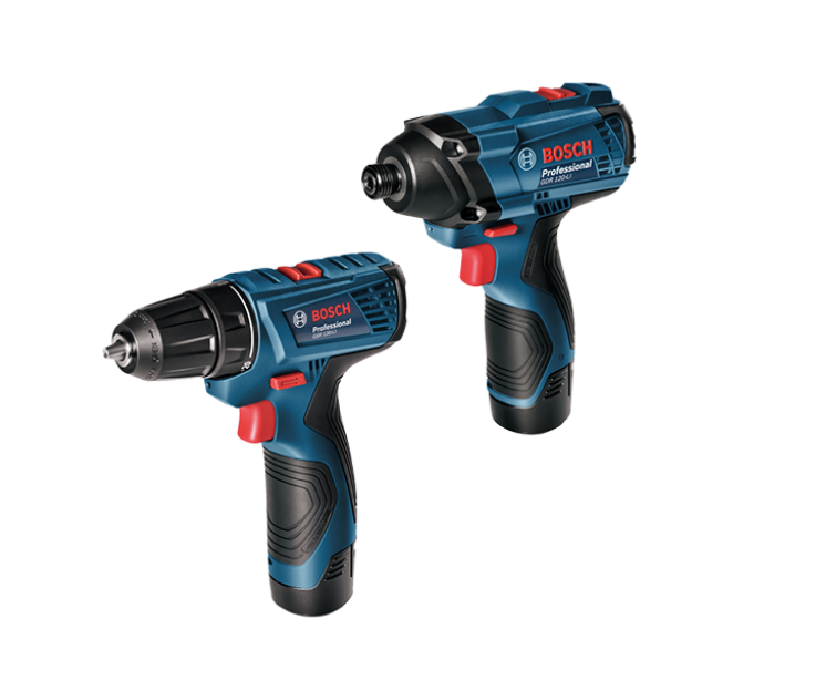 BOSCH GSR 120 LI Drill / Driver + GDR 120 LI Impact Driver (Combo Set) - 06019G80L3