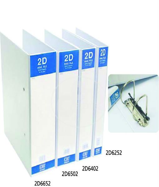 80MM WHITE PVC 2D RING FILE / 2D RING FILE / PVC FILE / RING FILE / FILE PUTIH