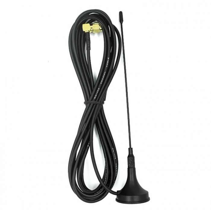 QS GSM GPRS 3G 4G External Extend 3 Meter Long Wire Magnetic Magnet Suction Disk Base Antenna SMA Connector