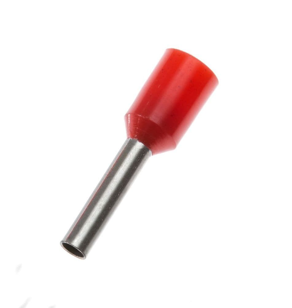 KST CORD END TERMINAL 1.5MM虏 8MM RED (E1508R)