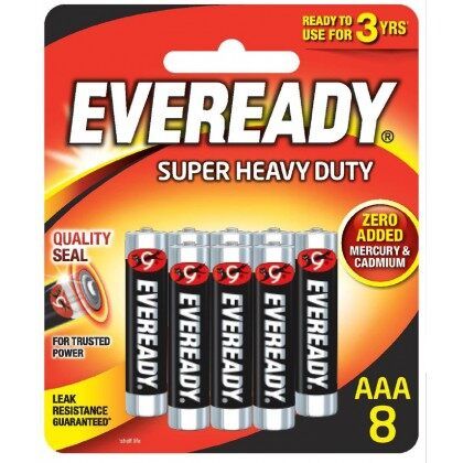 Battery Eveready Size AAA (pack)