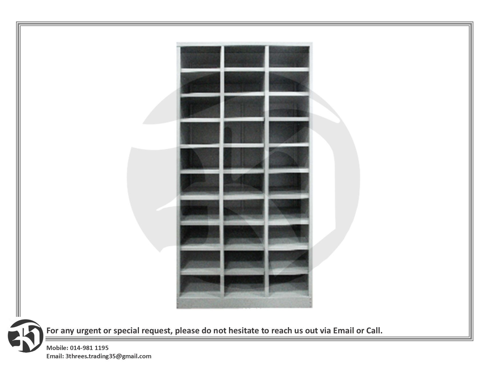 Steel Pigeon Hole Cabinet 30 Holes